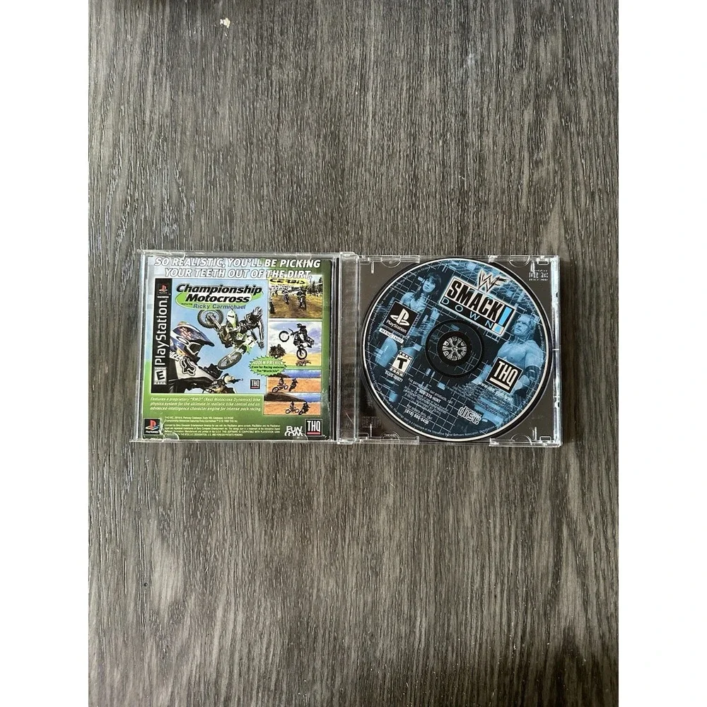 WWF Smack Down (PlayStation 1‎ PS1) Black Label Manual Untested